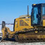 site preparation and clearing: dozer levels land and clears away dirt